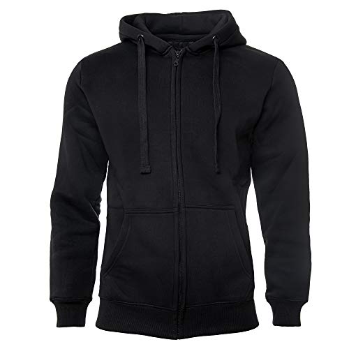 ROCK-IT Apparel® Premium Herren Kapuzenjacke [Größen S-5XL] - angenehmer Langarm Zipper Hoodie - Perfekt für Herbst & Winter - Kapuze mit Tunnelzug - Schwarz von ROCK-IT Apparel