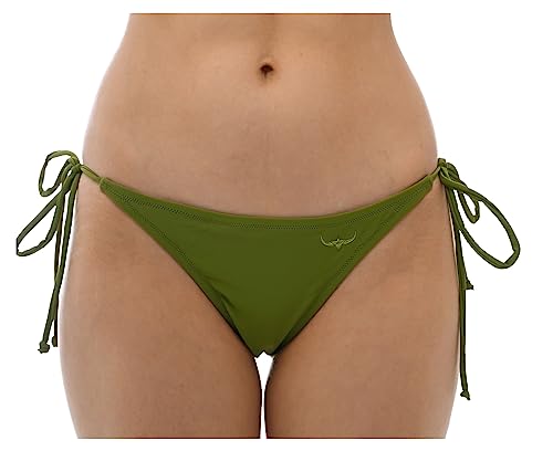 ROCK-IT Apparel Bikini Damen Höschen zum binden I verstellbare Bikinihose I Bikini Unterteil auf Rückseite Geraffter Triangle Bikini Slip I Größen von ROCK-IT Apparel