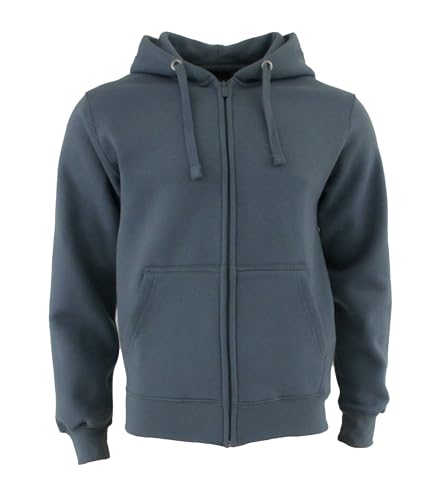 ROCK-IT Apparel Herren Kapuzenjacke Zipper Hoodie Kapuzen Sweater Jacke Workerhoodie Pullover Hoody Größen XS-5XL - Farbe Marinegold Coronet Blue XXL von ROCK-IT Apparel