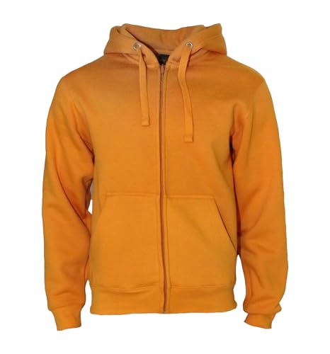ROCK-IT Apparel Herren Kapuzenjacke Zipper Hoodie Kapuzen Sweater Jacke Workerhoodie Pullover Hoody Größen XS-5XL - Farbe Marinegold Orange S von ROCK-IT Apparel