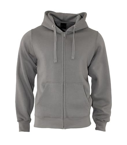 ROCK-IT Apparel Herren Kapuzenjacke Zipper Hoodie Kapuzen Sweater Jacke Workerhoodie Pullover Hoody Größen XS-5XL - Farbe Marinegold Ultimate Gray 3XL von ROCK-IT Apparel