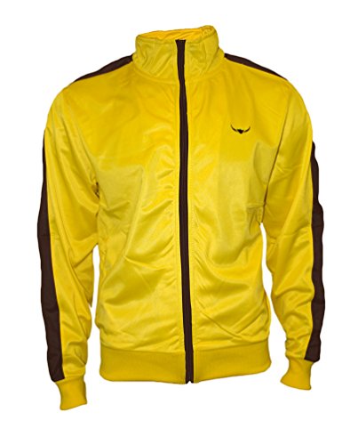 ROCK-IT Apparel I Herren Track Jacket I stylische und hochwertige Retro Style Trainingsjacke I Tracktop I Sweater Jacke [S-3XL] Gelb Braun XXXL von ROCK-IT Apparel