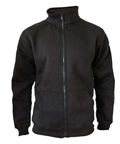 ROCK-IT Apparel I Sweatjacke Herren ohne Kapuze I Sweatshirt Herren mit Stehkragen und Reißverschluss [S-5XL] Premium Qualität mit Fleece-Innenseite I schwarz 3X-Large von ROCK-IT Apparel