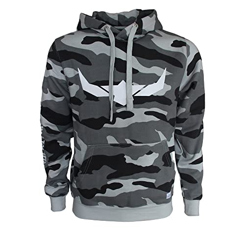 ROCK-IT Apparel Kapuzenpullover Herren Camouflage Kapuzensweater Urban Streetstyle Hoodie mit Kapuze und Fleece-Innenseite Hoody S-5XL RI1053 Camouflage grau 3XL von ROCK-IT Apparel