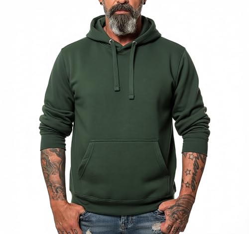 ROCK-IT Apparel Kapuzenpullover Herren Hoodie Workerhoodie Kapuzenpulli Sweatshirt Männer Hoody Größe XS-5XL hochwertig und sehr Soft Emaille Grün S von ROCK-IT Apparel