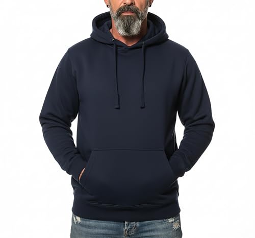 ROCK-IT Apparel Kapuzenpullover Herren Hoodie Workerhoodie Kapuzenpulli Sweatshirt Männer Hoody Größe XS-5XL hochwertig und sehr Soft Navy Blau Medium von ROCK-IT Apparel