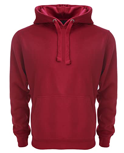 ROCK-IT Apparel Kapuzenpullover Herren Hoodie Workerhoodie Kapuzenpulli Sweatshirt Männer Hoody Regular Schnitt Größe S-5XL hochwertig und sehr Soft Farbe Rot 5XL von ROCK-IT Apparel