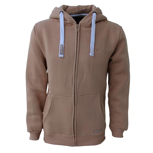 ROCK-IT Apparel Premium Herren Kapuzenjacke [Größen S-5XL] - angenehmer Langarm Zipper Hoodie - Perfekt für Herbst & Winter - Kapuze mit Tunnelzug - Camel Beige 3XL von ROCK-IT Apparel