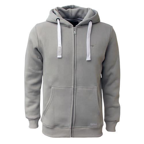 ROCK-IT Apparel Premium Herren Kapuzenjacke [Größen S-5XL] - angenehmer Langarm Zipper Hoodie - Perfekt für Herbst & Winter - Kapuze mit Tunnelzug - Smokey Grau 5XL von ROCK-IT Apparel