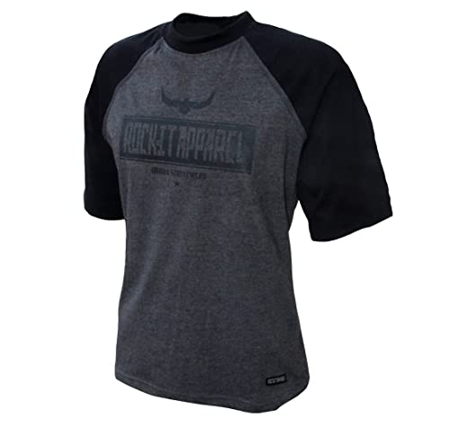 ROCK-IT Apparel Raglan Contrast T-Shirt Kurzarm Premium Rundhals Shirt für Herren 100% Baumwolle Vintage Bikershirt Größen S-5XL Regular Schnitt Farbe Dark Heather Grau/Schwarz XL ROCK-IT Apparel Raglan Contrast T-Shirt Kurzarm Premium Rundhals Shirt für Herren 100% Baumwolle Vintage Bikershirt Größen S-5XL Regular Schnitt Farbe Dark Heather Grau/Schwarz XL von ROCK-IT Apparel