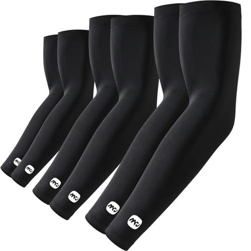 ROCK TAKIN UV Sonnenschutz Arm Sleeve für Herren Damen, UPF 50+ Kühlung Armstulpen Sommer Kompression Tattoo Armlinge Unisex Armwärmer für Radsport Basketball Golf Baseball Fußball – 3 Paar von ROCK TAKIN