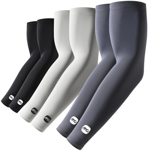 ROCK TAKIN UV Sonnenschutz Arm Sleeve für Herren Damen, UPF 50+ Kühlung Armstulpen Sommer Kompression Tattoo Armlinge Unisex Armwärmer für Radsport Basketball Golf Baseball Fußball – 3 Paar von ROCK TAKIN