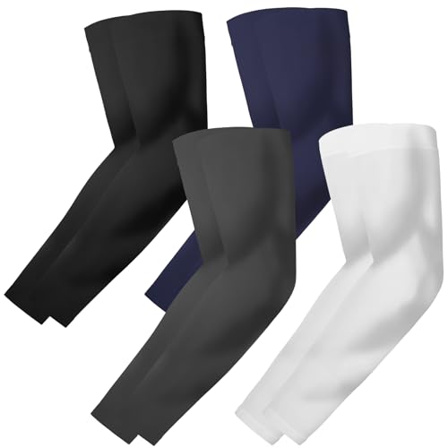 ROCK TAKIN UV Sonnenschutz Arm Sleeve für Herren Damen, UPF 50+ Kühlung Armstulpen Sommer Kompression Tattoo Armlinge Unisex Armwärmer für Radsport Basketball Golf Baseball Fußball – 4 Paar von ROCK TAKIN