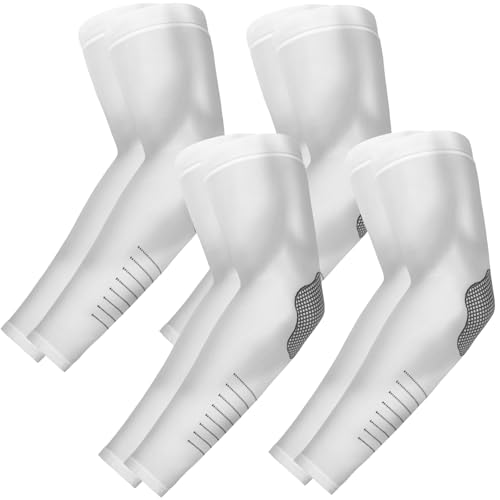ROCK TAKIN UV Sonnenschutz Arm Sleeve für Herren Damen, UPF 50+ Kühlung Armstulpen Sommer Kompression Tattoo Armlinge Unisex Armwärmer für Radsport Basketball Golf Baseball Fußball – 4 Paar von ROCK TAKIN