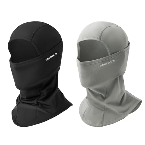 ROCKBROS Sturmhaube 2 Stück Balaclava Skimaske Wintermaske, Winddicht Warm & Atmungsaktiv Gesichtsschutz für Herren & Damen, Ideal für Motorrad, Ski, Snowboard, Fahrrad & Outdoor von ROCKBROS