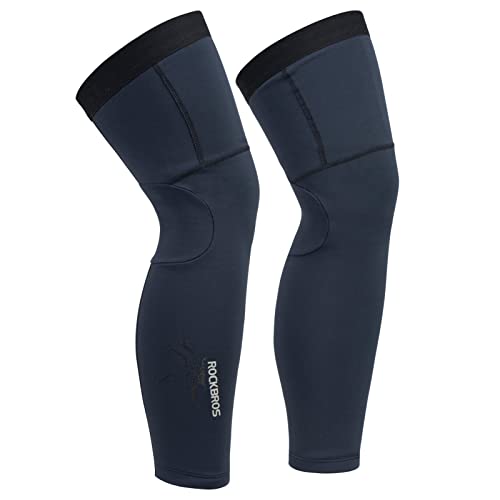 ROCKBROS Fahrrad Armlinge/Beinlinge Winter Thermo Armwärmer/Beinwärmer Rutschfest Arm Sleeves und Knieschutz für Radfahren, Laufen Herren/Damen S-3XL (1 Paar) von ROCKBROS