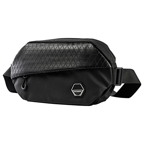 ROCKBROS Fahrrad Lenkertasche Vordertasche Motorrad Umhängetasche Multifunktional Tasche Herren/Damen Fahrradtasche mit Schultergurt Bauchtasche für Radsport ca. 3,5L Schwarz von ROCKBROS