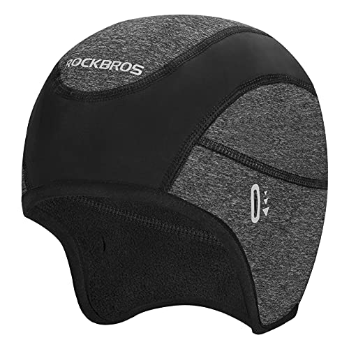 ROCKBROS Fahrrad Mütze für Damen und Herren, Wintermütze mit Brille-Loch, Helm Unterziehmütze Winddicht für Radfahren, Skifahren, Laufen, Outdoor-Aktivitäten von ROCKBROS