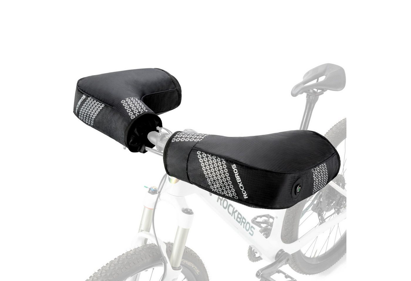 ROCKBROS Fahrradhandschuhe Lenkerstulpen Handschuhe Winter Warme Verdickte Wasserabweisende Die Taschen bieten Platz für Handy, Schlüssel oder Handschuhe von ROCKBROS