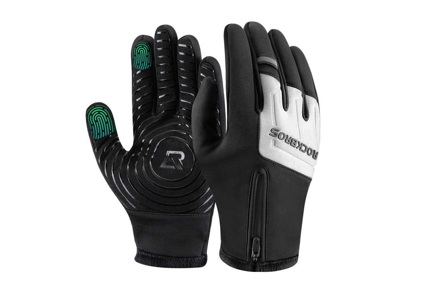 ROCKBROS Fahrradhandschuhe Touchscreen Winterhandschuhe Winddichte rutschfeste Laufhandschuhe Rutschfestes Design von ROCKBROS