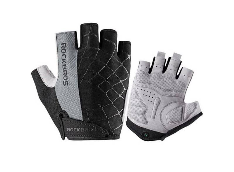 ROCKBROS Fahrradhandschuhe in Grau -Fäustlinge aus Polyester von ROCKBROS