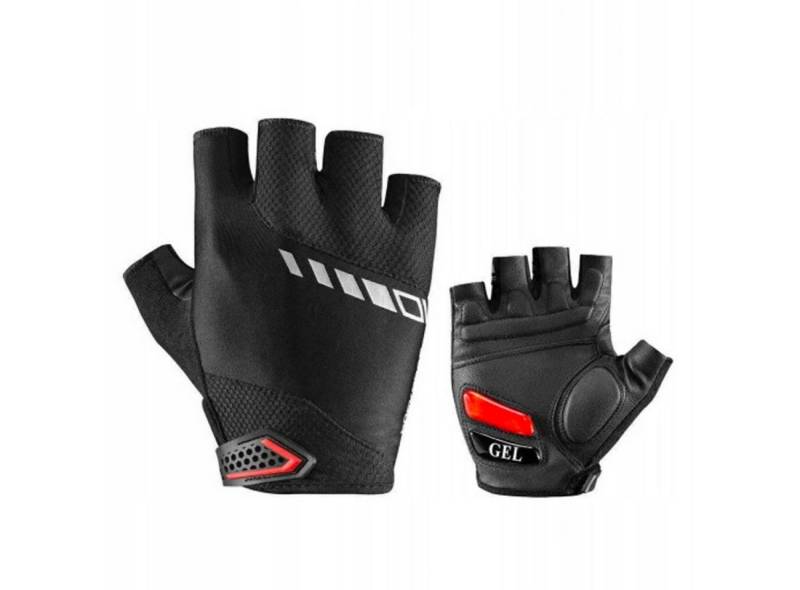 ROCKBROS Fahrradhandschuhe mit Gel-Einsätzen Sporthandschuhe Schwarz aus Polyester von ROCKBROS