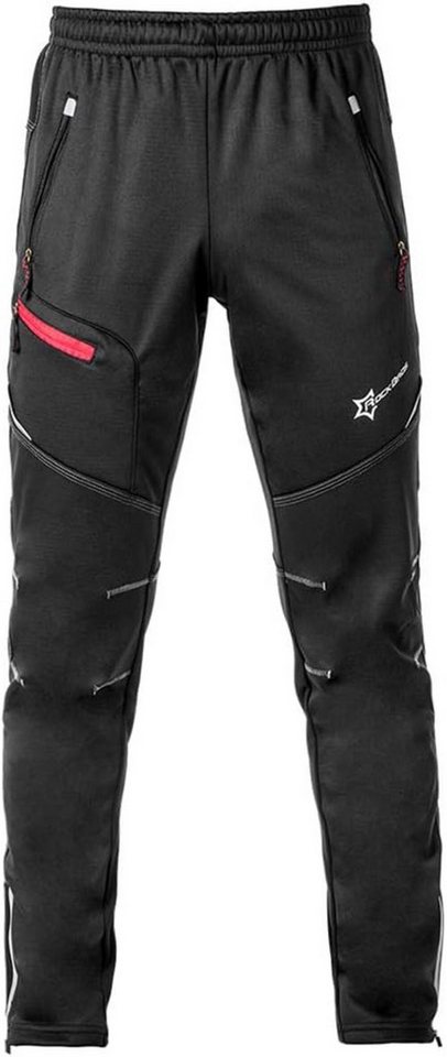 ROCKBROS Fahrradhose Lange Hose Sporthose Winter für mit Fleecefutter Reflektierende Elemente von ROCKBROS