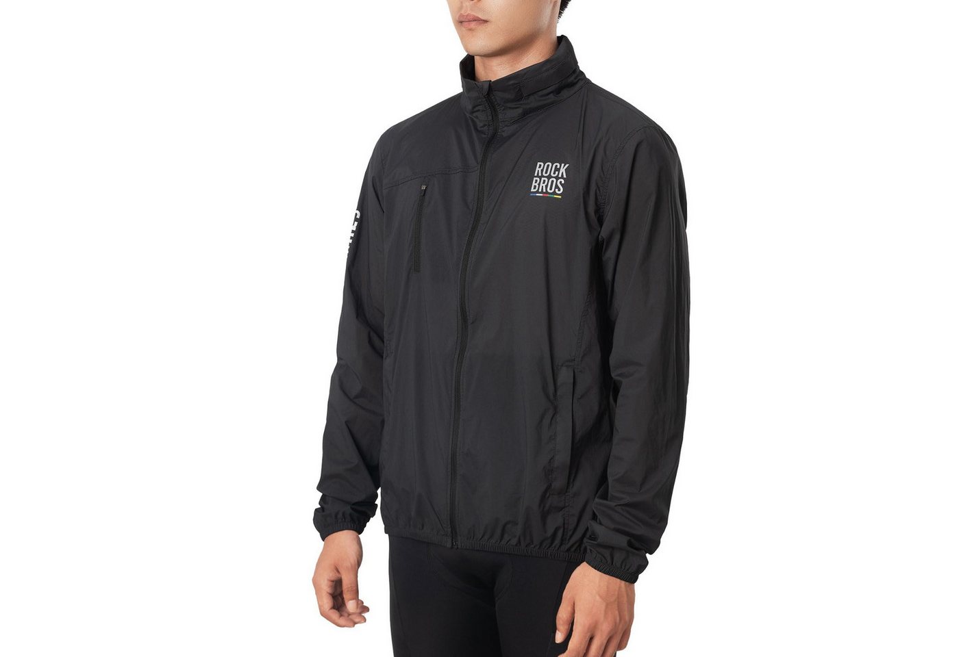 ROCKBROS Fahrradjacke Road-to-Sky Windjacke, lange Radjacke für Radfahren atmungsaktiv Reflektierende Logos von ROCKBROS