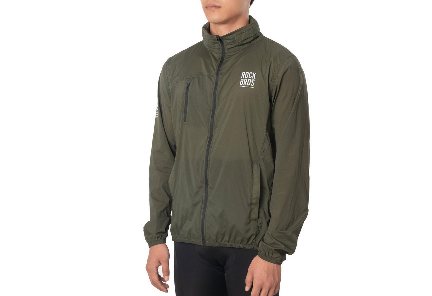 ROCKBROS Fahrradjacke Road-to-Sky Windjacke, lange Radjacke für Radfahren atmungsaktiv Reflektierende Logos von ROCKBROS