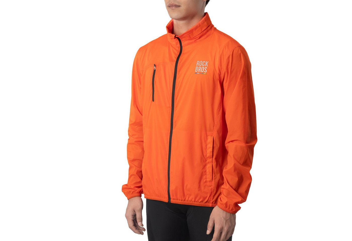 ROCKBROS Fahrradjacke Road-to-Sky Windjacke, lange Radjacke für Radfahren atmungsaktiv Reflektierende Logos von ROCKBROS