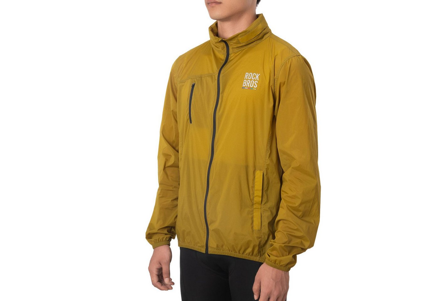 ROCKBROS Fahrradjacke Road-to-Sky Windjacke, lange Radjacke für Radfahren atmungsaktiv Reflektierende Logos von ROCKBROS