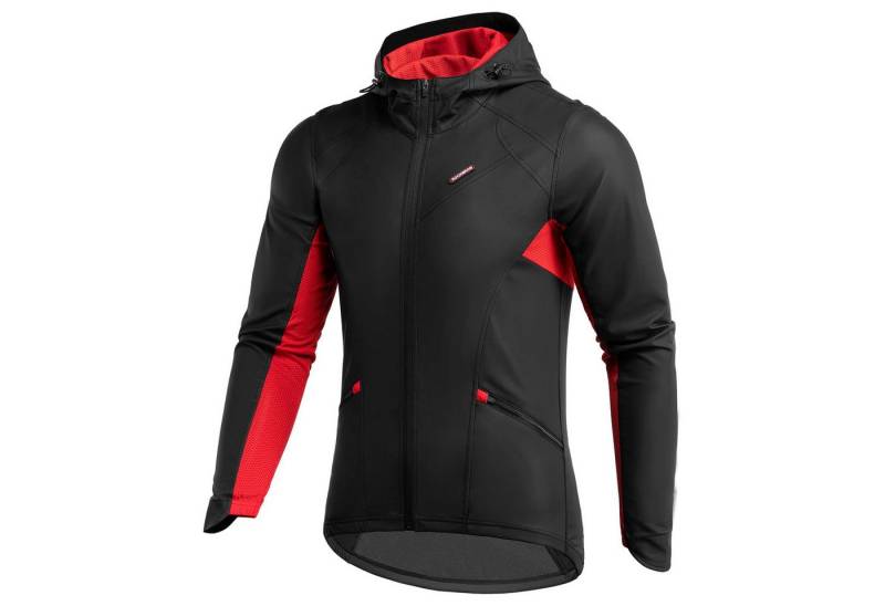 ROCKBROS Fahrradjacke Fahrradjacke Herren (Thermo Softshelljacke für Radfahren, Wandern, Laufen, 1-St., Fahrradanzug) Winter Radjacke Winddicht Atmungsaktiv von ROCKBROS