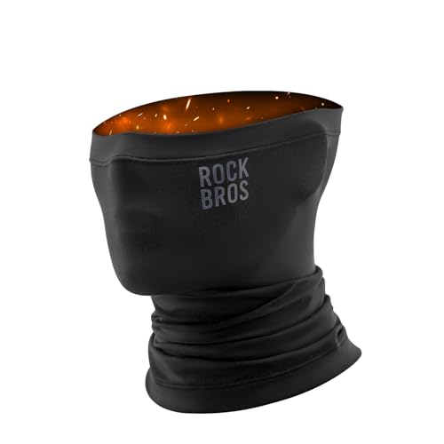 ROCKBROS Halbe Sturmhaube Winter Schlauchschal Halstuch, Warm Winddicht Nackenwärmer, Skimaske Balaclava für Motorrad Fahrrad Laufen Herren Damen von ROCKBROS