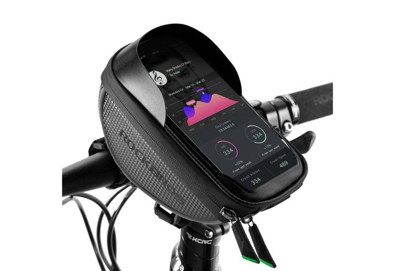 ROCKBROS Handytasche Fahrrad Lenkertasche Lenker wasserdichte Handyhalterung, für Smartphone bis zu 6.5 Zoll Empfindlicher Touchscreen von ROCKBROS
