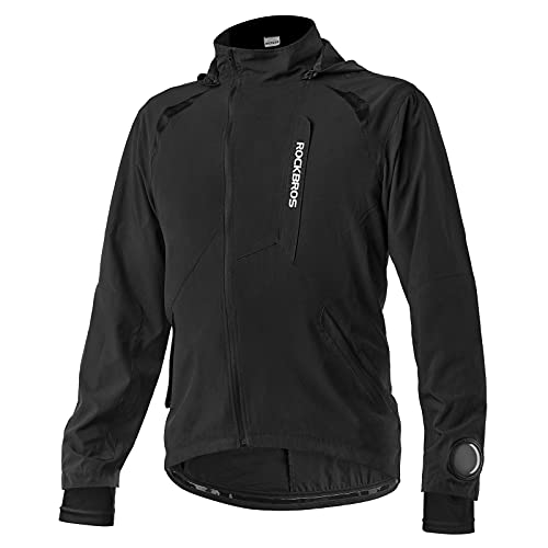 ROCKBROS Herren Fahrradjacke Elastisch Atmungsaktiv Laufjacke Softshelljacke Sommer/Herbst Jacke 4XL von ROCKBROS