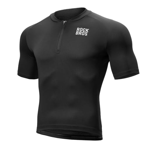ROCKBROS Herren Radtrikot Fahrradtrikot Kurzarm Rennradtrikot Atmungsaktiv Radbekleidung Schnell trocknend für Rennrad Mountainbike Radfahren Schwarz XXL ROCKBROS Herren Radtrikot Fahrradtrikot Kurzarm Rennradtrikot Atmungsaktiv Radbekleidung Schnell trocknend für Rennrad Mountainbike Radfahren Schwarz XXL von ROCKBROS