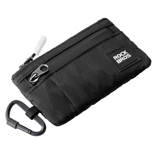ROCKBROS Kleine Geldbörse Kartenetui, Multifunktional Brieftasche Slim Portemonnaie für Damen Herren Partitionsspeicher Kreditkarten Bargeld Schlüsselhalter von ROCKBROS