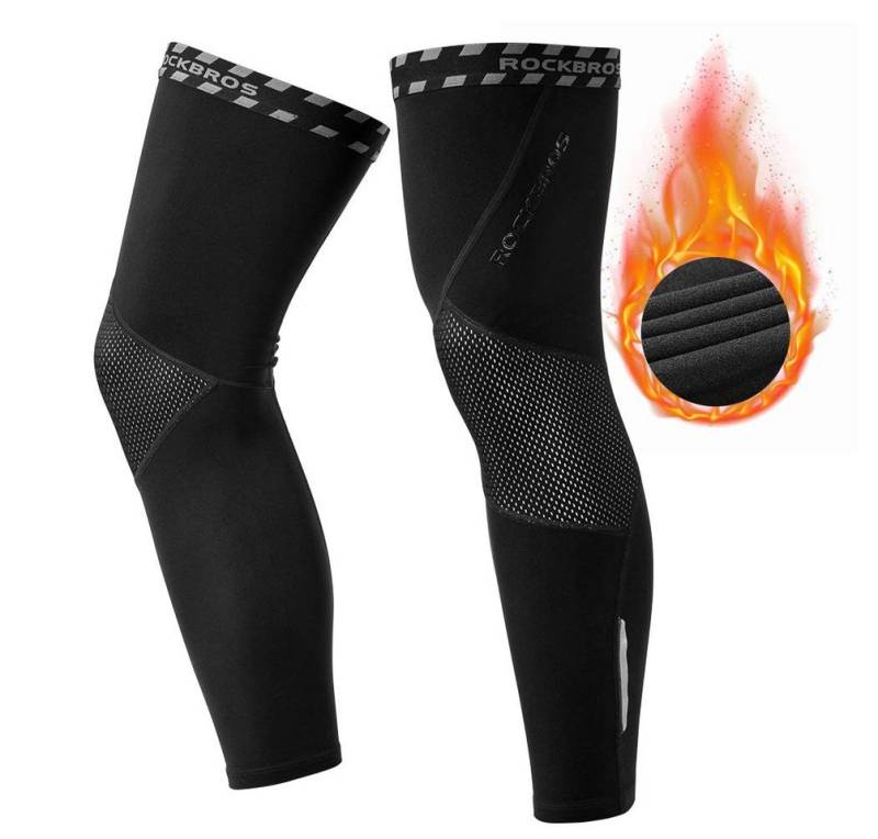 ROCKBROS Kniebandage Radsport Beinlinge Winter Anti Rutschen Armwärmer Beinwärmer, Winterdicht & Warm von ROCKBROS