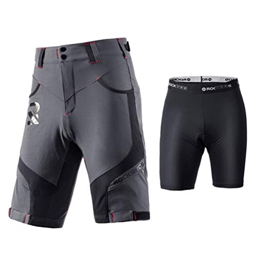 ROCKBROS Kurz Radlerhose Herren Fahrradhose mit Sitzpolster 4D Atmungsaktiv Schnelltrocknend Radhose MTB Hose Bike Shorts Schwarz Hellbraun Grau M-4XL ROCKBROS Kurz Radlerhose Herren Fahrradhose mit Sitzpolster 4D Atmungsaktiv Schnelltrocknend Radhose MTB Hose Bike Shorts Schwarz Hellbraun Grau M-4XL von ROCKBROS
