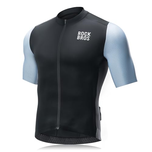 ROCKBROS Kurzarm Fahrradtrikot Herren Radtrikot Schnelltrocken Atmungsaktive Radshirt T-Shirt für Männer Sommer MTB Rennrad Schwarz S ROCKBROS Kurzarm Fahrradtrikot Herren Radtrikot Schnelltrocken Atmungsaktive Radshirt T-Shirt für Männer Sommer MTB Rennrad Schwarz S von ROCKBROS