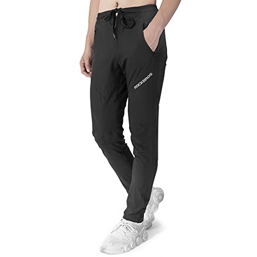 ROCKBROS Fahrradhose Lange Herren Atmungsaktive Radhose Schnelltrocknend zum Radfahren, Joggen, Wandern M-4XL von ROCKBROS