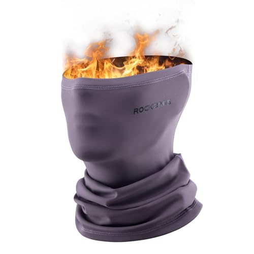 ROCKBROS Multifunktionstuch Fleece Halbe Sturmhaube Weich Gesichtsmaske Elastisch Schlauchschal Halstuch Maske für Fahrrad Motorrad Laufen Wandern Herren Damen Winddicht Bandanas von ROCKBROS