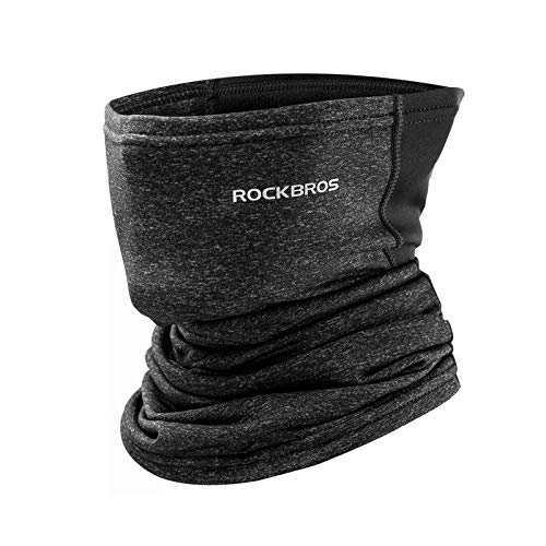 ROCKBROS Multifunktionstuch Winter Halbe Sturmhaube Nackenwärmer Winterdicht Warm Halstuch Schlauchtuch Hochelastisch Atmungsaktiv Gesichtsbedeckung Balaclavas für Radfahren Herren/Damen Dunkelgrau von ROCKBROS