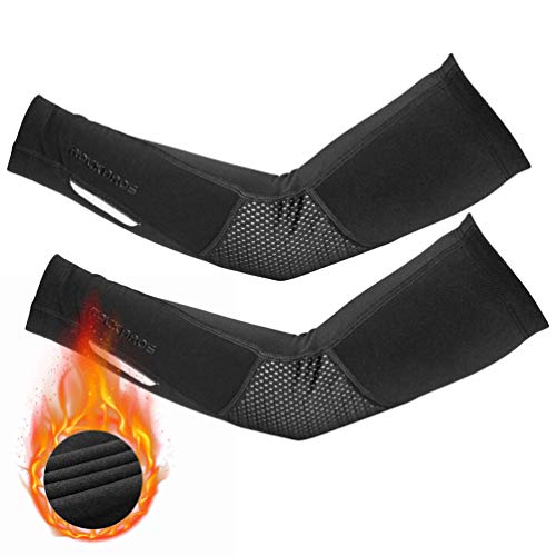 ROCKBROS Radsport Armlinge Arm Sleeves Beinlinge Knieschutz Winter Anti Rutschen Armwärmer Beinwärmer für Laufen Fußball Basketball Herren/Damen S-3XL (1 Paar) Armlinge XXL-3XL von ROCKBROS