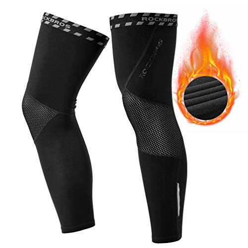 ROCKBROS Radsport Armlinge Arm Sleeves Beinlinge Knieschutz Winter Anti Rutschen Armwärmer Beinwärmer für Laufen Fußball Basketball Herren/Damen S-3XL (1 Paar) Beinlinge S-M von ROCKBROS