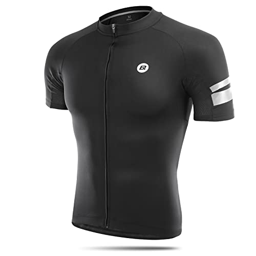 ROCKBROS Radtrikot Herren Kurzarm Fahrrad Trikot Elastisches Atmungsaktives T-Shirt Sommer Schnelltrocknendes Funktionsshirt für Radsport und andere Outdoor-Aktivitäten von ROCKBROS