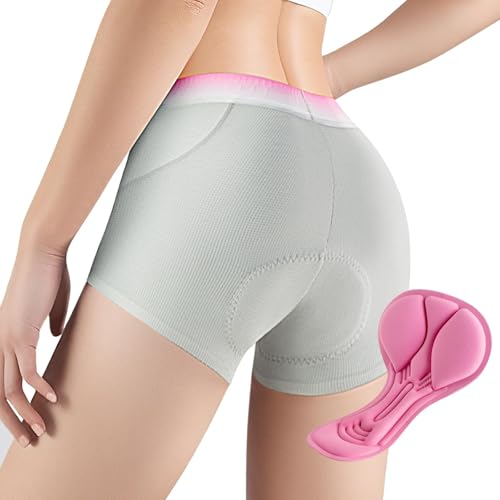 ROCKBROS Radunterhose Damen mit 3D Gel Gepolstert, Radsport Unterwäsche Radlerhose Kurz Fahrradhose Atmungsaktiv Schnelltrocknend Fahrradshorts von ROCKBROS