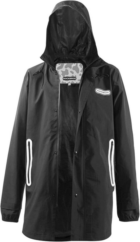 ROCKBROS Regenmantel Wasserdichter Regenponcho Verlängerte Regenjacke Outdoor reflektierende Streifen von ROCKBROS