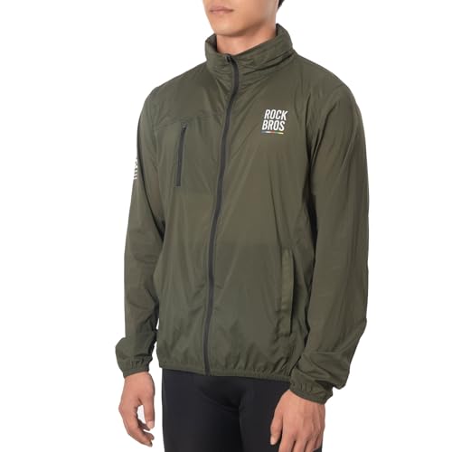 ROCKBROS Road-to-Sky Fahrradjacke Herren Damen Fahrradbekleidung Windjacke Lange Radjacke Für Radfahren Joggen Wandern Rennrad MTB Winddicht Atmungsaktiv M-4XL von ROCKBROS