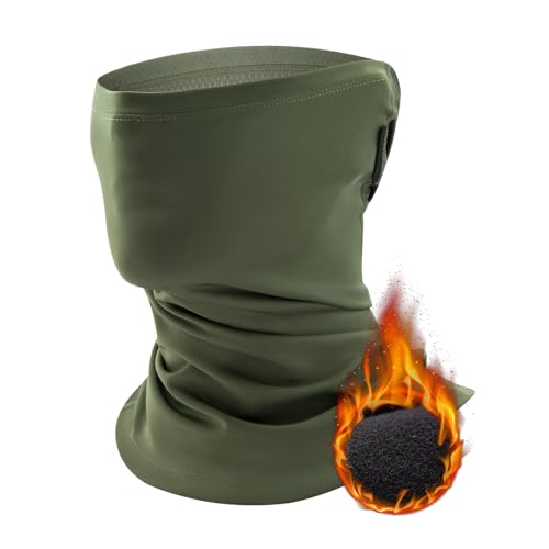 ROCKBROS Road to Sky Halbe Sturmhaube Fahrrad Halstuch Atmungsaktiv Schlauchtuch Halswärmer Herren Damen Warm Winddicht Balaclavas für Radfahren Laufen Outdoor Grün von ROCKBROS